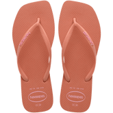Women's Slim Square Logo Pop Up Flip Flops