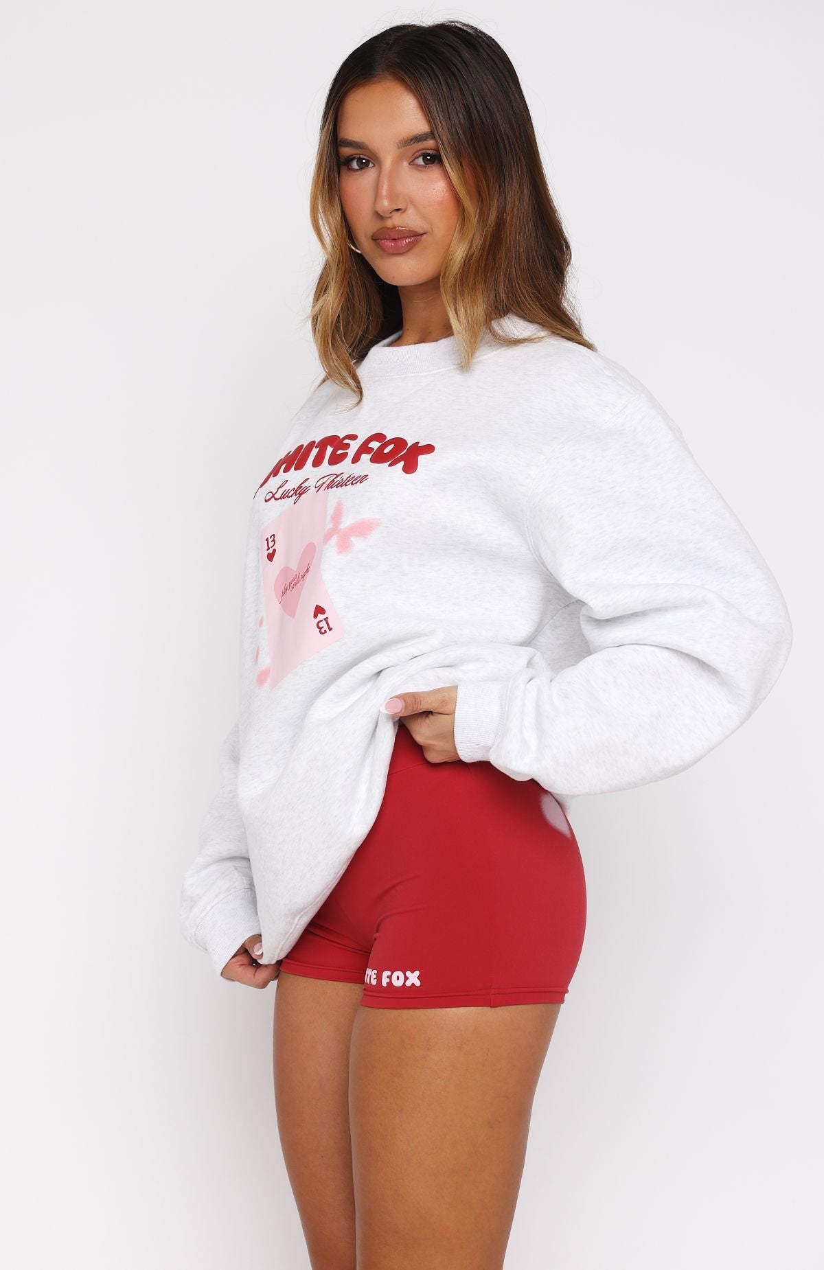 Lucky Thirteen Kalena Oversized Sweater Grey Marle