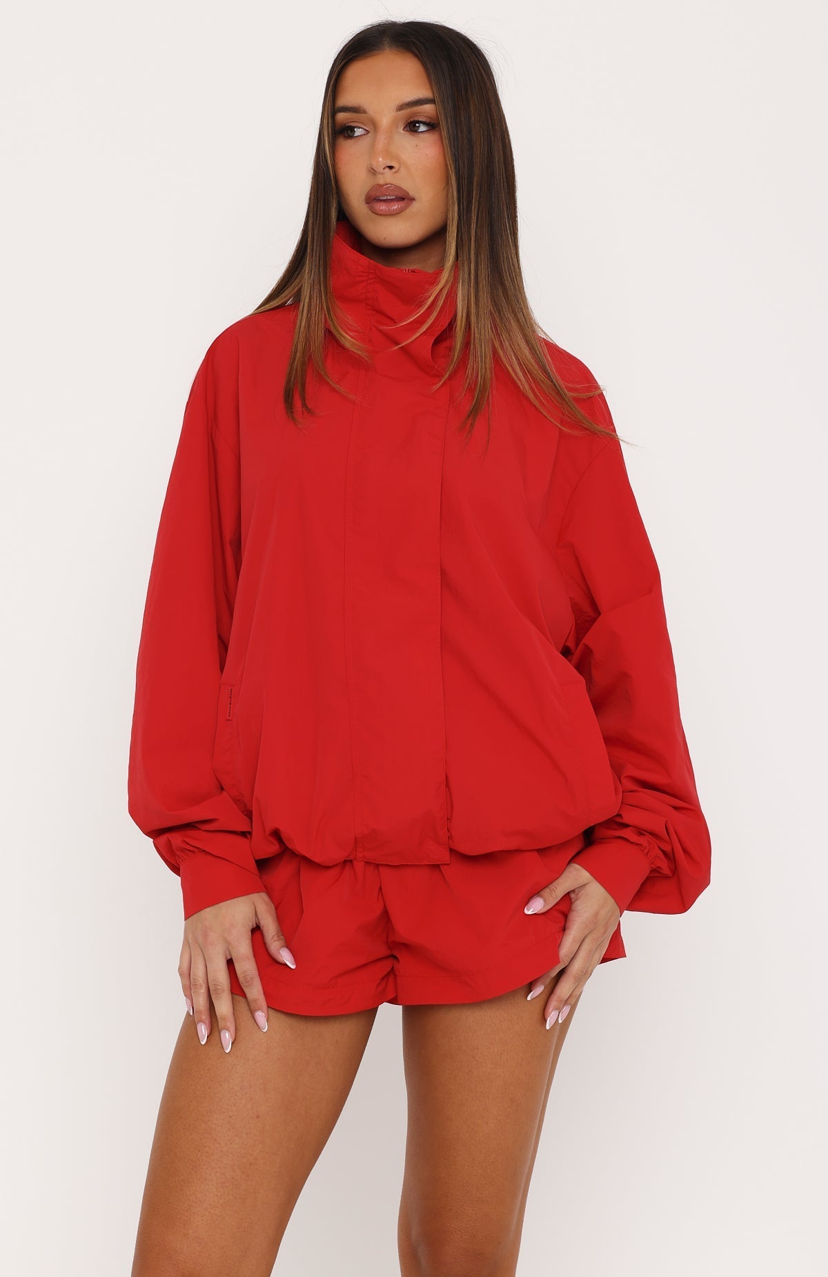 Love The Chase Cropped Shorts Red