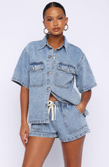 Denim Daydream Shorts Mid Blue Wash