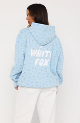 Offstage Printed Oversized Hoodie Blue Ditsy